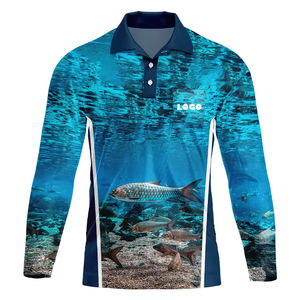 Camiseta de Pesca con Protección Solar, Sublimada Personalizada, Anti-UV, Manga Larga, Ligera, 100% Poliéster Spandex - Product Image 6