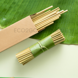 Pailles d'herbe écologiques biodégradables Vietnam/pailles à boire d'herbe avec le prix bon marché de vente en vrac et de haute qualité d'Eco2go - Product Image 1