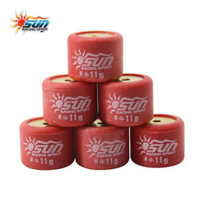 Galets de variateur en laiton haute durabilité SUN Racing fabriqués à Taïwan, rouges, 20x15mm, 11G, pour scooters SKYDRIVE125/CLICK125 I/PCX - Product Image 1