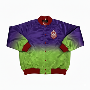 Trendy Delta Sigma Theta Satin Varsity <b>Jacket</b> Men <b>Women</b> Tie Dyed Gradient Color Greek Sorority 1913 Bomber <b>Jacket</b> - Product Image 6