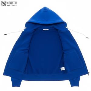 Top de broderie avec logo personnalisé hip hop vintage avec appliques lavées à la pierre sweats à capuche respirants doux confort réversible - Product Image 5