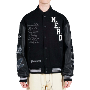 Veste universitaire vintage personnalisée hiver manches en cuir de haute qualité veste universitaire pour hommes en laine letterman - Product Image 5