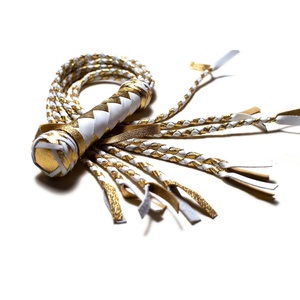 JEXMOO Custom Handmade <b>Leather</b> Cracker Floggers Craft <b>Tools</b> Golden New Arrival Adults' 2 Sets Bondage Gear International - Product Image 5