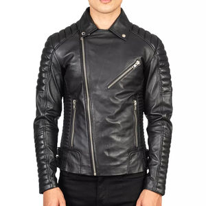 Veste en cuir véritable pour homme PUFFIN SPORTS, automne-hiver, style streetwear, écologique, respirante, meilleures vestes pour homme - Product Image 6
