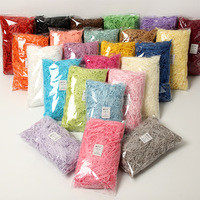 Remplissage d'emballage protecteur 100g, papier de remplissage pour boîte cadeau, papier froissé coupé en tranches, raphia pour la décoration de panier cadeau