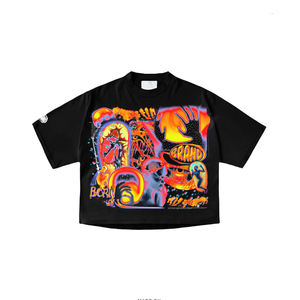 Camiseta Deportiva de Manga Corta con Cuello Redondo, Holgada, Transpirable, de Secado Rápido, con Estampado de Rayas, de Alta Calidad, para Hombre y Mujer - Product Image 2