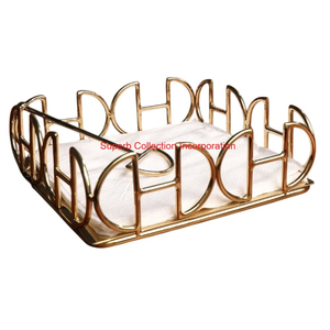 Servilletero de acero inoxidable moderno y elegante con diseño de desplazamiento Servilletero de metal decorativo para mesa de comedor Restaurante - Product Image 5