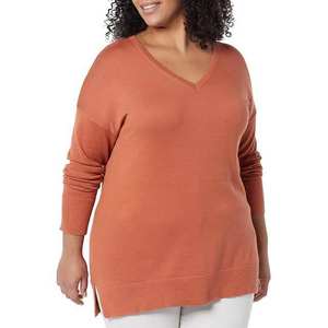 Suéter de Cuello en V para Mujer, Novedad de 2025, 100% Algodón, Tejido de Punto con Hombros Caídos, Color Sólido Transpirable, Diseño Casual en la Parte Delantera - Product Image 3