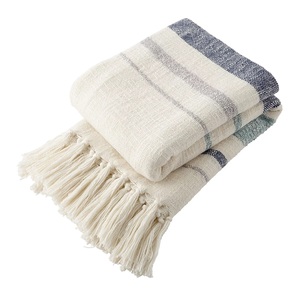 Blankets <b>for</b> Winter 100% Cotton Woven Throws Decorative Blanket Bed <b>Cover</b> <b>Sofa</b> <b>Cover</b> Throw 125x150 cm Cotton Woven Throws - Product Image 3