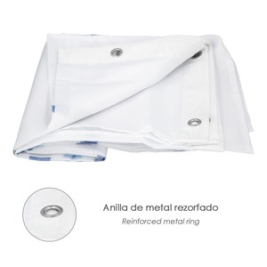 Tenda da doccia a righe blu 180x200 cm. Impermeabile - Product Image 4