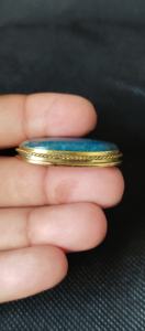 Cabujón Ranurado de Apatita y Latón, Cristal Curativo Increíble, Gema Suelta para la Elaboración de Joyas - Product Image 4