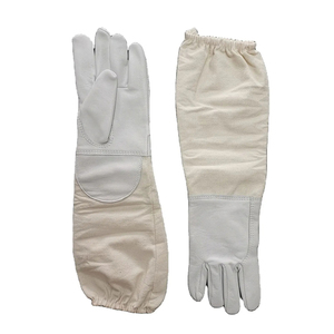 Beekeeping gloves PVC coated safety beekeeping gloves Cotton lining beekeeping gloves <b>Waterproof</b> beekeeping gloves - Product Image 2