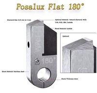 Outils diamantés Eaglion Posalux 5 mm en acier inoxydable, forme plate, grand modèle de machine PT, équipement CVD pour la facettage de bijoux en or et argent