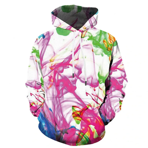 Sweat à capuche oversize en molleton coton/polyester personnalisé par sublimation, imprimé sérigraphié, coupe carrée, délavé à l'acide, pour homme, hiver - Product Image 4