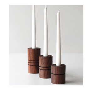 Portavelas de madera decorativo para el hogar de diseño clásico portavelas de madera natural de primera calidad al precio más barato - Product Image 6