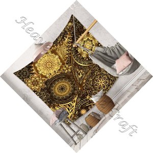 Tapiz de Mandala hecho a mano indio, manta de cama, tapiz étnico Hippie, esterilla de Yoga, tapiz de Arte de pared impreso personalizado - Product Image 2