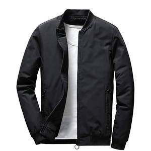 Chaqueta de los hombres chaquetas de bombardero con cremallera completa bolsillos abrigo de otoño invierno a prueba de viento chaquetas de prendas de vestir cálidas - Product Image 2