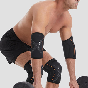 Manchon de coude en néoprène à design personnalisé, attelle élastique réglable avec logo pour unisexe, respirant, anti-UV, séchage rapide, utilisation en extérieur - Product Image 1