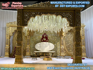 Décor de mariage Rajwada FRP Mandap avec temples cérémonie de mariage indien du sud Mandap Srilankan ensemble de décor de mariage Kalyan Mandap UK - Product Image 5