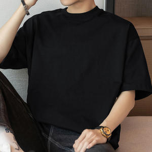 Camiseta de manga corta cómoda informal para hombre 100% algodón cuello redondo estilo juvenil con patrón de letras - Product Image 1