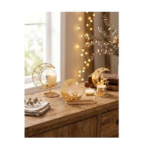 Decoración Especial para Ramadán, Centro de Mesa Festivo, Vela Eid Mubarak, Luna y Estrella, Centro de Mesa, Portavelas de Ramadán - Product Image 3