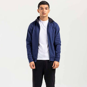 Custom Logo High Quality Cotton Blank Zipper <b>Hoodie</b> Fleece Cotton Blended Heavyweight Oversized <b>Zip</b> <b>up</b> Hoodies for Men - Product Image 6