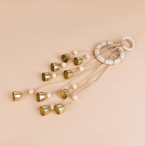 Juego de 10 campanas navideñas de metal estándar de latón AK, campanas colgantes Vintage con acabado dorado para acentos de decoración navideña - Product Image 2