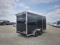 Remorque de transport fermée 7x14, caisse en acier, 7000 lb, avec porte à rampe, prête à être expédiée à prix avantageux |   Remorque de transport fermée 7x14