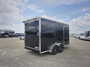 Remorque de transport fermée 7x14, caisse en acier, 7000 lb, avec porte à rampe, prête à être expédiée à prix avantageux |   Remorque de transport fermée 7x14 - Product Image 3