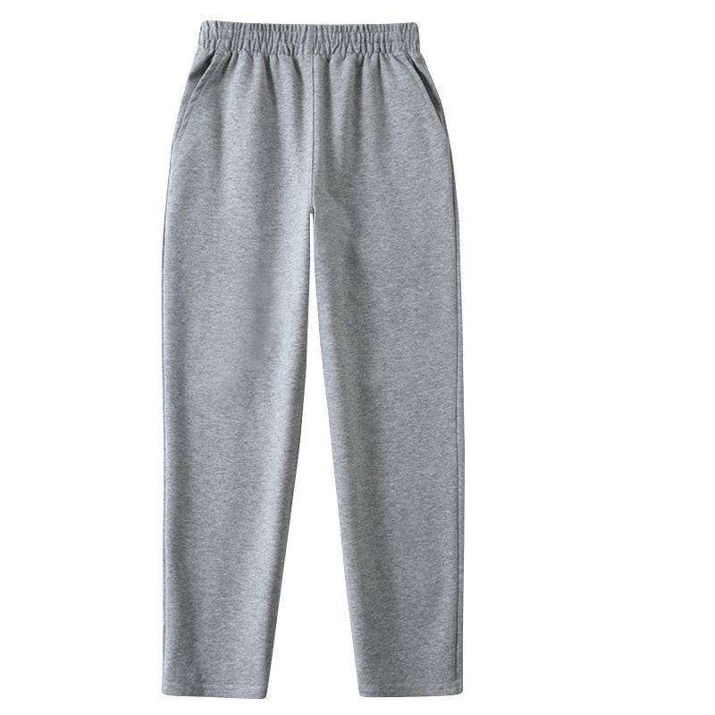 กางเกงขายาวสีเทาสำหรับฤดูใบไม้ผลิและฤดูใบไม้ร่วง