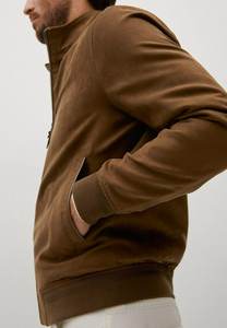 Veste en nylon pour hommes avec fermeture à glissière complète col montant coupe-vent bombardier vêtements de rue pour l'hiver au prix de gros personnalisé - Product Image 3