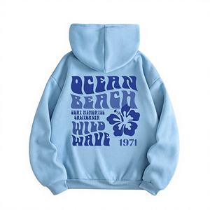 Sweat à capuche unisexe grande taille avec fermeture éclair, personnalisable, en mélange polyester/coton, polaire respirant, écologique, service OEM régulier - Product Image 2