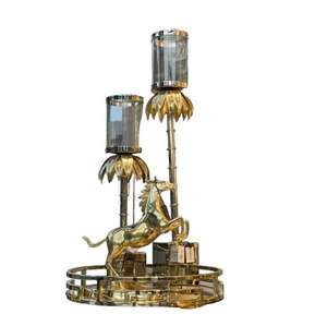 Haute sur demande Style populaire église décorative en aluminium menorah bougeoir pièce maîtresse de mariage 9 bras chandelier menorah - Product Image 2