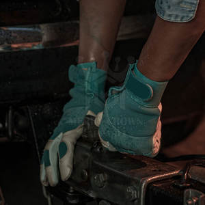 Guantes de trabajo de cuero genuino para hombres Guantes de trabajo de seguridad Guantes DE TRABAJO transpirables de color sólido - Product Image 5