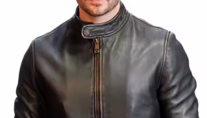 Veste en cuir pour homme, coupe slim, décontractée, pour l'hiver, style collage classique, respirante, séchage rapide, vente en gros - Product Image 6