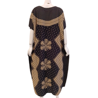 Robe de maison kaftan pour femmes grandes tailles, design simple, nettoyage à sec, coupe ample, matière en rayonne, confort quotidien