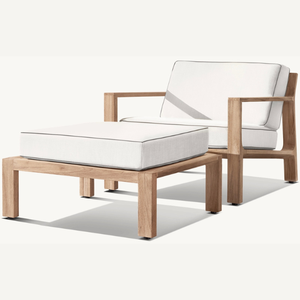 Meuble ottoman en bois de teck écologique pour le salon d'une maison ou d'une villa avec un style moderne distinctif - Product Image 3