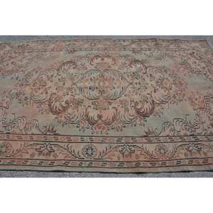 Classique marron vert 5.6 X 9.2ft Vintage tapis turc fait à la main laine grande surface Patchwork Design pour couloir tapis de chambre en Latex - Product Image 3