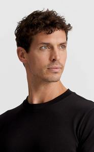 Conception personnalisée respirant moins cher t-shirts design unique manches longues col rond couleur noire T-shirts pour hommes de marque - Product Image 5