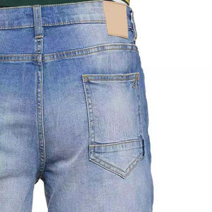 Pantalones cortos de mezclilla rectos de corte holgado de talla grande para hombre con logotipo personalizado de fabricante, ropa de calle ligera, cintura alta, 100% algodón, secado rápido - Product Image 5