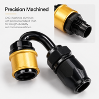 Raccord universel à déconnexion rapide pour tuyau de carburant AN8 AN10 AN12 AN16 AN20, adaptateur pivotant droit, 45, 90, 180 degrés