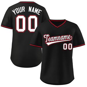 Camiseta de Béisbol Negra Personalizada para Hombre, Uniforme Deportivo Sublimado con Botones, Camiseta Deportiva de Malla con Impresión de Logotipo - Product Image 1