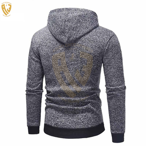 Sudadera con capucha de lana de algodón 100% de alta calidad para hombres, ropa de invierno teñida Lisa informal - Product Image 3