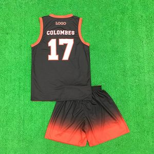 Uniforme de baloncesto personalizado para hombre al por mayor ropa deportiva básica con Jersey estampado y pantalones cortos 100% poliéster conjuntos de nuevo estilo - Product Image 3