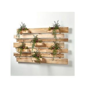 Macetas de flores de madera de mango, macetas colgantes de pared, decoración para el hogar y el jardín, colgador de madera maciza, macetas para plantas a la venta - Product Image 1