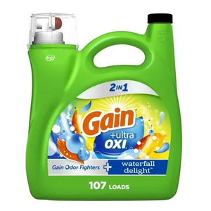 Détergent à lessive liquide Gain Ultra Oxi, écologique et antibactérien, parfum naturel, 154 fl oz, 107 lavages - Product Image 3