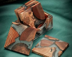 High Quality Epoxy Ocean Acacia <b>Wood</b> <b>Coasters</b> with Epoxy Resin High Quality Resin Designer <b>Coasters</b> From STAR CRAFT INDIA - Product Image 2