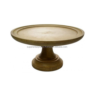 Artículo de Venta caliente Cupcake Pastelería Bandeja Artículo decorativo para el hogar Nuevo diseño 2024 Boda y fiesta Soporte de pastel de bambú redondo de madera - Product Image 4