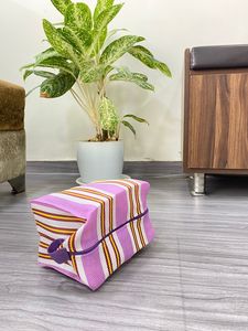 Bolsa de viaje a rayas personalizada para la playa, bolsa ecológica de nailon reciclado reutilizable con cremallera y logotipo, bolsa de aseo para cosméticos - Product Image 4