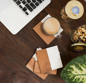 Dessous de verre en bois et marbre de la meilleure qualité Conception unique Utilisation de la cuisine Dessous de verre en bois de marbre créatif moderne à un prix raisonnable - Product Image 1